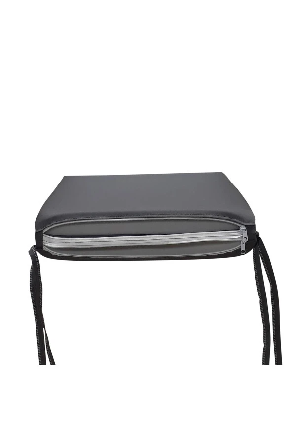 Mi̇rzade 6 Adet Eli̇t Su Geçi̇rmez Yüksek Arkali Mi̇nder-Koyu Gri̇ | 6’lı Su Geçirmez Yüksek Arkalı Sandalye Minderi – Fermuarlı - Resim 6