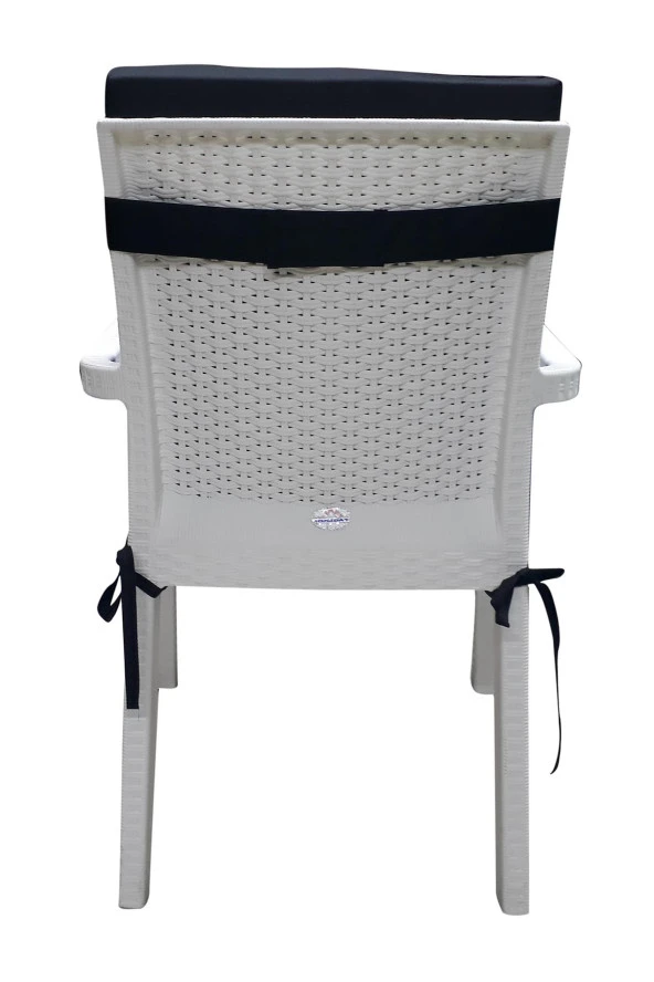 Mi̇rzade 6 Adet Eli̇t Su Geçi̇rmez Yüksek Arkali Mi̇nder-Si̇yah | 6’lı Su Geçirmez Yüksek Arkalı Sandalye Minderi – Fermuarlı - Resim 5