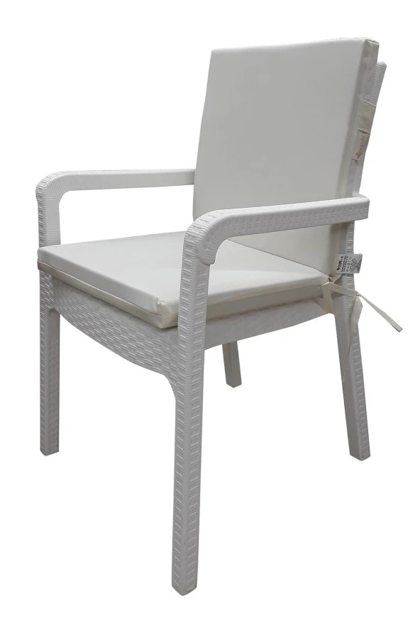 Mi̇rzade 6 Adet Eli̇t Su Geçi̇rmez Yüksek Arkali Mi̇nder-Krem | 6’lı Su Geçirmez Yüksek Arkalı Sandalye Minderi – Fermuarlı - Resim 2