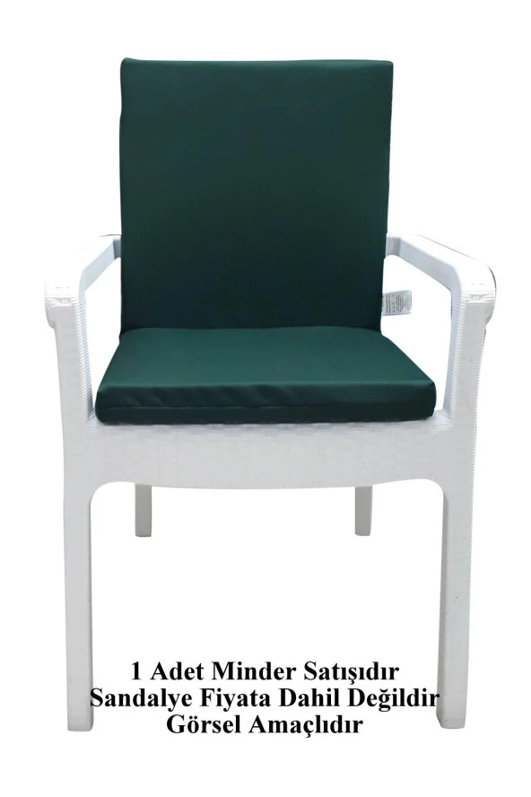 Mi̇rzade 6 Adet Eli̇t Su Geçi̇rmez Yüksek Arkali Mi̇nder-Koyu Yeşi̇l | 6’lı Su Geçirmez Yüksek Arkalı Sandalye Minderi – Fermuarlı - Resim 2
