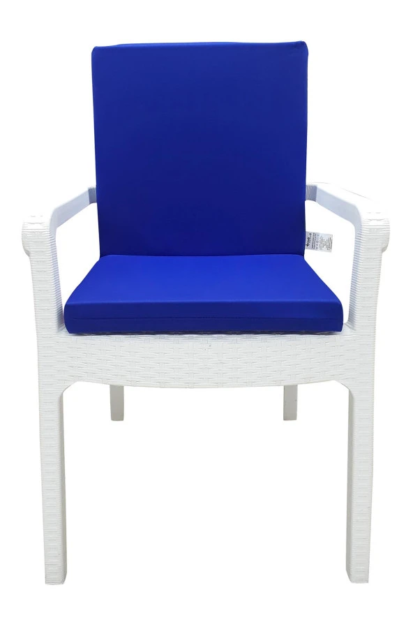 Mi̇rzade 6 Adet Eli̇t Su Geçi̇rmez Yüksek Arkali Mi̇nder-Saks Mavi̇ | 6’lı Su Geçirmez Yüksek Arkalı Sandalye Minderi – Fermuarlı ürün görseli