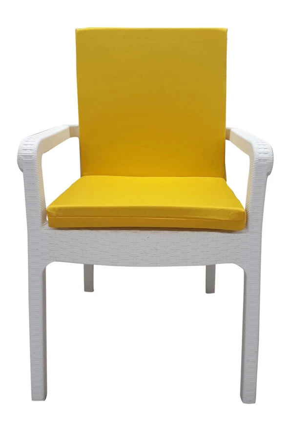 Mi̇rzade 6 Adet Eli̇t Su Geçi̇rmez Yüksek Arkali Mi̇nder-Sari | 6’lı Su Geçirmez Yüksek Arkalı Sandalye Minderi – Fermuarlı ürün görseli