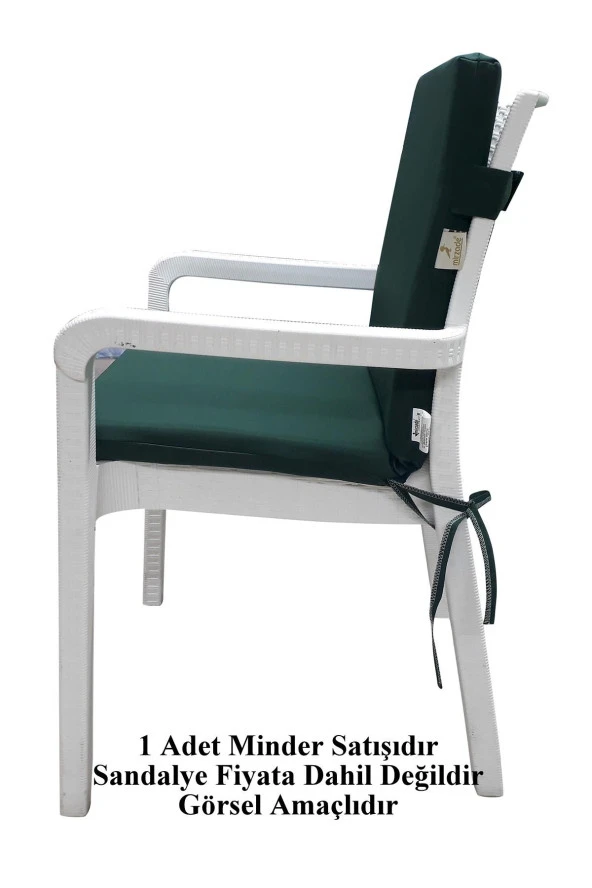 Mi̇rzade 6 Adet Eli̇t Su Geçi̇rmez Yüksek Arkali Mi̇nder-Koyu Yeşi̇l | 6’lı Su Geçirmez Yüksek Arkalı Sandalye Minderi – Fermuarlı - Resim 5