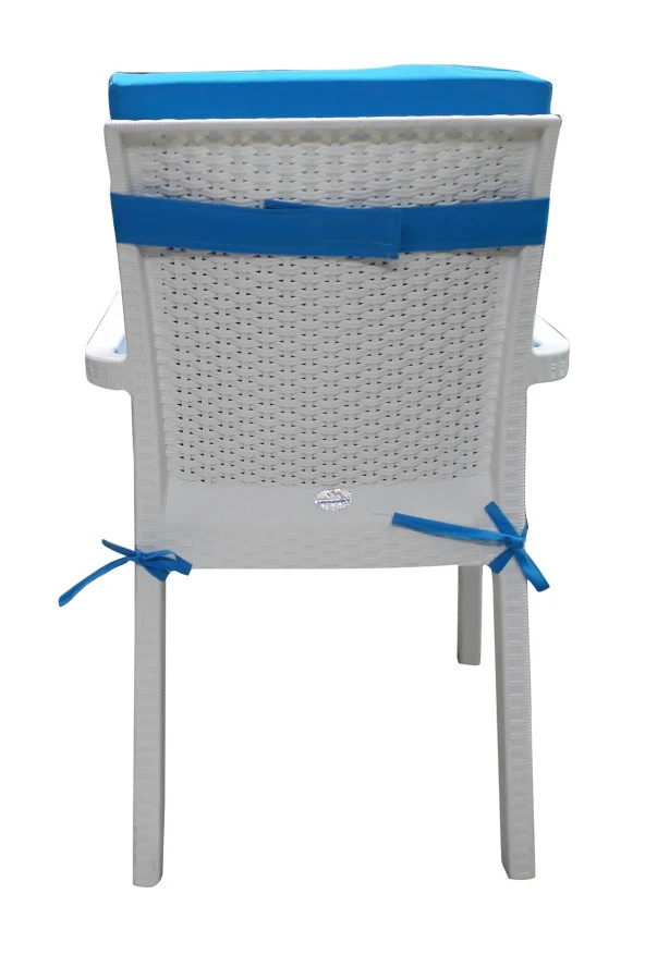 Mi̇rzade 6 Adet Eli̇t Su Geçi̇rmez Yüksek Arkali Mi̇nder-Turkuaz | 6’lı Su Geçirmez Yüksek Arkalı Sandalye Minderi – Fermuarlı - Resim 5