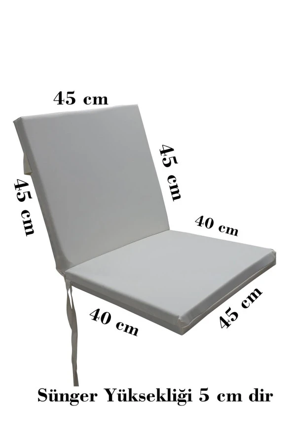Mi̇rzade 6 Adet Eli̇t Su Geçi̇rmez Yüksek Arkali Mi̇nder-Krem | 6’lı Su Geçirmez Yüksek Arkalı Sandalye Minderi – Fermuarlı - Resim 7