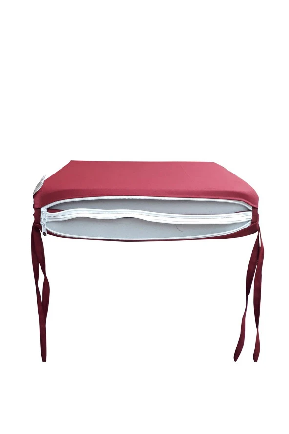 Mi̇rzade 6 Adet Eli̇t Su Geçi̇rmez Yüksek Arkali Mi̇nder-Bordo | 6’lı Su Geçirmez Yüksek Arkalı Sandalye Minderi – Fermuarlı - Resim 7