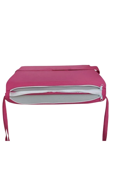 Mi̇rzade 4 Adet Eli̇t Yüksek Arkali Mi̇nder Duck Bezi̇-Fuşya | 4’lü Elit Yüksek Arkalı Sandalye Minderi – Duck Bezi, Fermuarlı - Resim 6