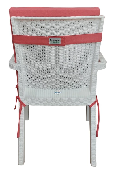 Mi̇rzade 4 Adet Eli̇t Yüksek Arkali Mi̇nder Duck Bezi̇-Gül Kurusu | 4’lü Elit Yüksek Arkalı Sandalye Minderi – Duck Bezi, Fermuarlı - Resim 4