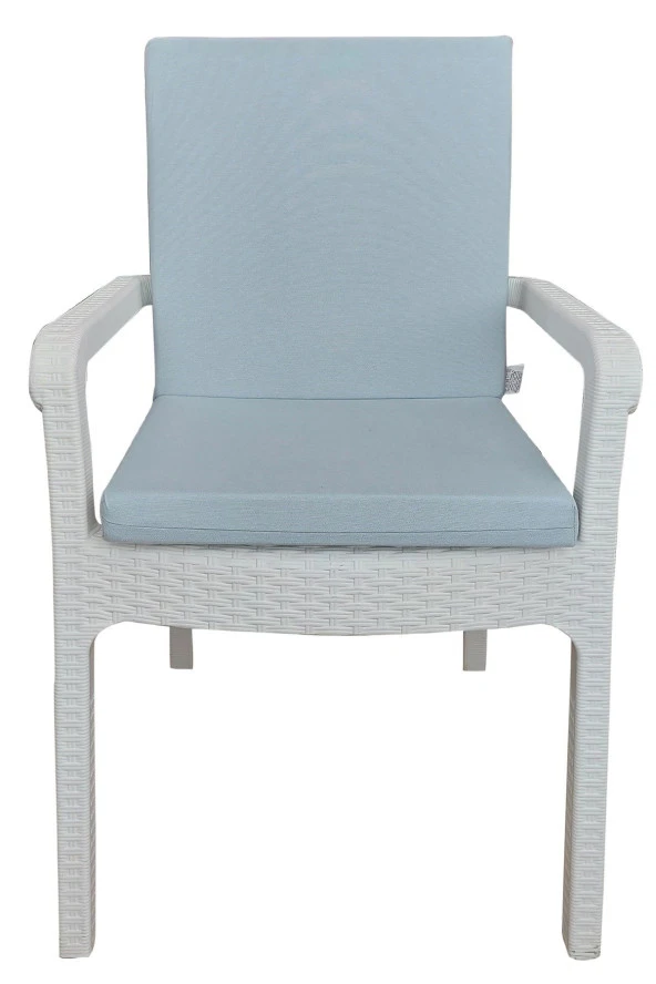 Mi̇rzade 4 Adet Eli̇t Yüksek Arkali Mi̇nder Duck Bezi̇-Buz Mavi̇ | 4’lü Elit Yüksek Arkalı Sandalye Minderi – Duck Bezi, Fermuarlı ürün görseli