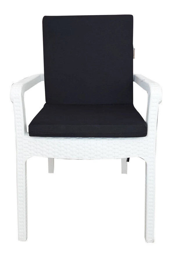 Mi̇rzade 4 Adet Eli̇t Yüksek Arkali Mi̇nder Duck Bezi̇-Si̇yah | 4’lü Elit Yüksek Arkalı Sandalye Minderi – Duck Bezi, Fermuarlı ürün görseli