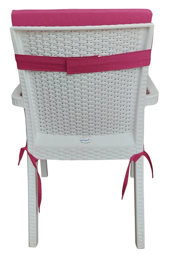 Mi̇rzade 4 Adet Eli̇t Yüksek Arkali Mi̇nder Duck Bezi̇-Fuşya | 4’lü Elit Yüksek Arkalı Sandalye Minderi – Duck Bezi, Fermuarlı - Resim 4