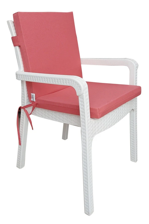 Mi̇rzade 4 Adet Eli̇t Yüksek Arkali Mi̇nder Duck Bezi̇-Gül Kurusu | 4’lü Elit Yüksek Arkalı Sandalye Minderi – Duck Bezi, Fermuarlı - Resim 2