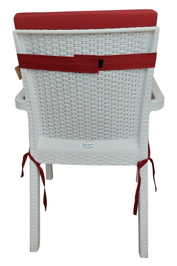 Mi̇rzade 4 Adet Eli̇t Yüksek Arkali Mi̇nder Duck Bezi̇-Bordo | 4’lü Elit Yüksek Arkalı Sandalye Minderi – Duck Bezi, Fermuarlı - Resim 4