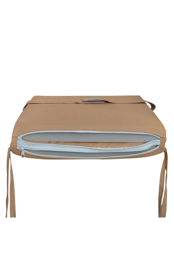 Mi̇rzade 4 Adet Eli̇t Yüksek Arkali Mi̇nder Duck Bezi̇-Cappuchi̇no | 4’lü Elit Yüksek Arkalı Sandalye Minderi – Duck Bezi, Fermuarlı - Resim 6