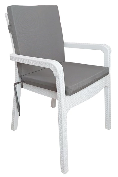 Mi̇rzade 4 Adet Eli̇t Yüksek Arkali Mi̇nder Duck Bezi̇-Koyu Gri̇ | 4’lü Elit Yüksek Arkalı Sandalye Minderi – Duck Bezi, Fermuarlı - Resim 2