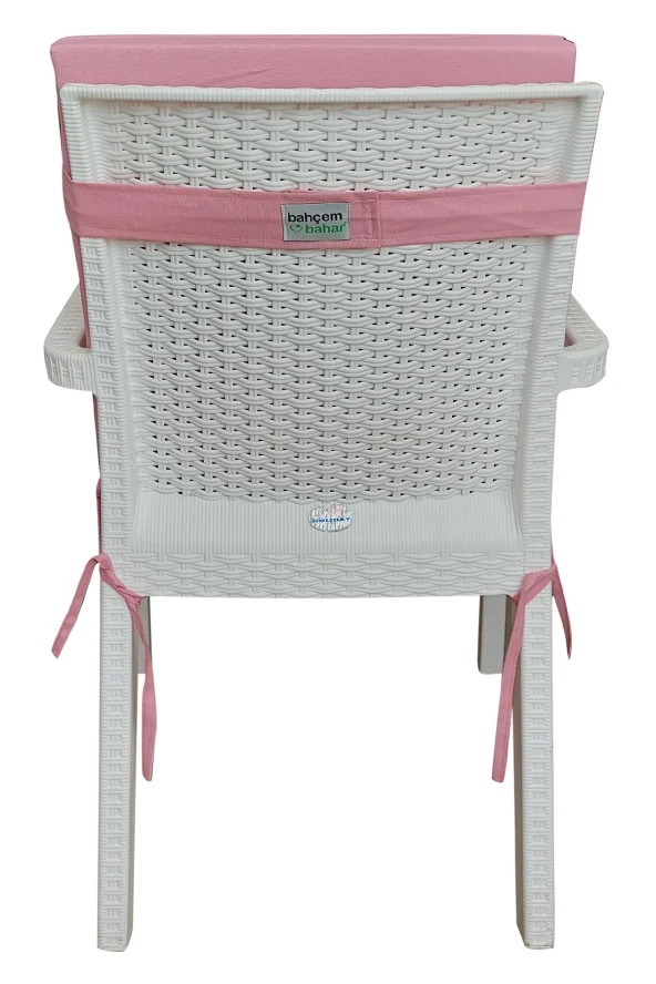 Mi̇rzade 4 Adet Eli̇t Yüksek Arkali Mi̇nder Duck Bezi̇-Eltm Prm Pembe | 4’lü Elit Yüksek Arkalı Sandalye Minderi – Duck Bezi, Fermuarlı - Resim 4