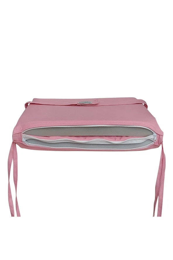 Mi̇rzade 4 Adet Eli̇t Yüksek Arkali Mi̇nder Duck Bezi̇-Eltm Prm Pembe | 4’lü Elit Yüksek Arkalı Sandalye Minderi – Duck Bezi, Fermuarlı - Resim 6