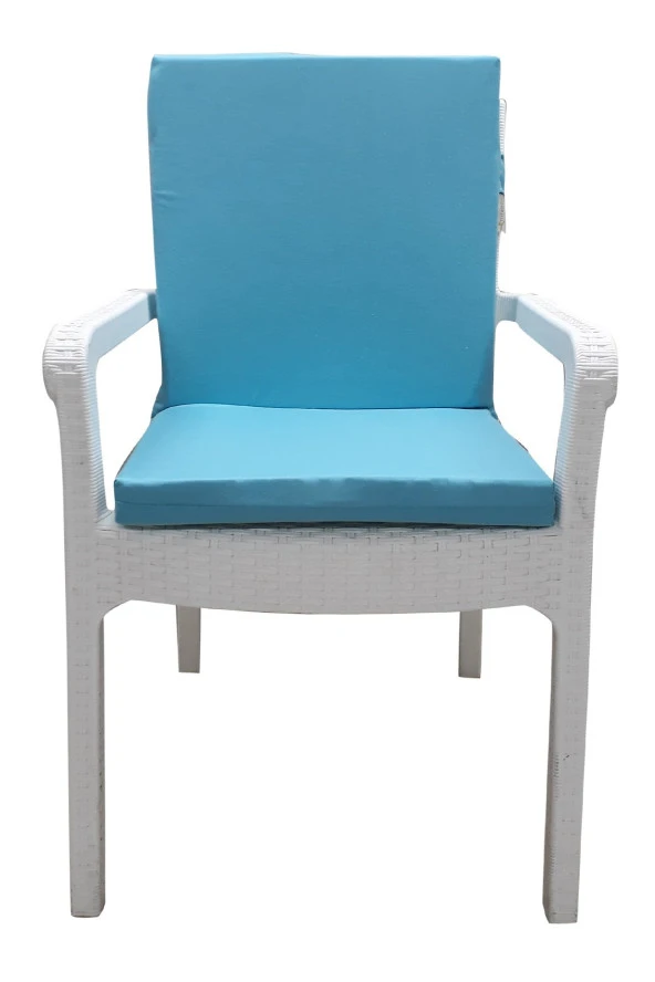 Mi̇rzade 4 Adet Eli̇t Yüksek Arkali Mi̇nder Duck Bezi̇-Turkuaz | 4’lü Elit Yüksek Arkalı Sandalye Minderi – Duck Bezi, Fermuarlı ürün görseli