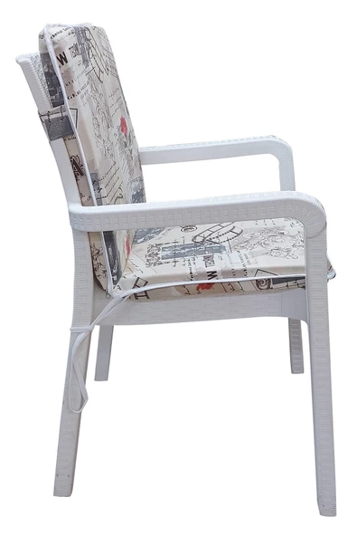 Mi̇rzade 4 Adet Eli̇t Yüksek Arkali Mi̇nder Duck Bezi̇-Eltm-Prm 100868 V1 V4 | 4’lü Elit Yüksek Arkalı Sandalye Minderi – Duck Bezi, Fermuarlı - Resim 4