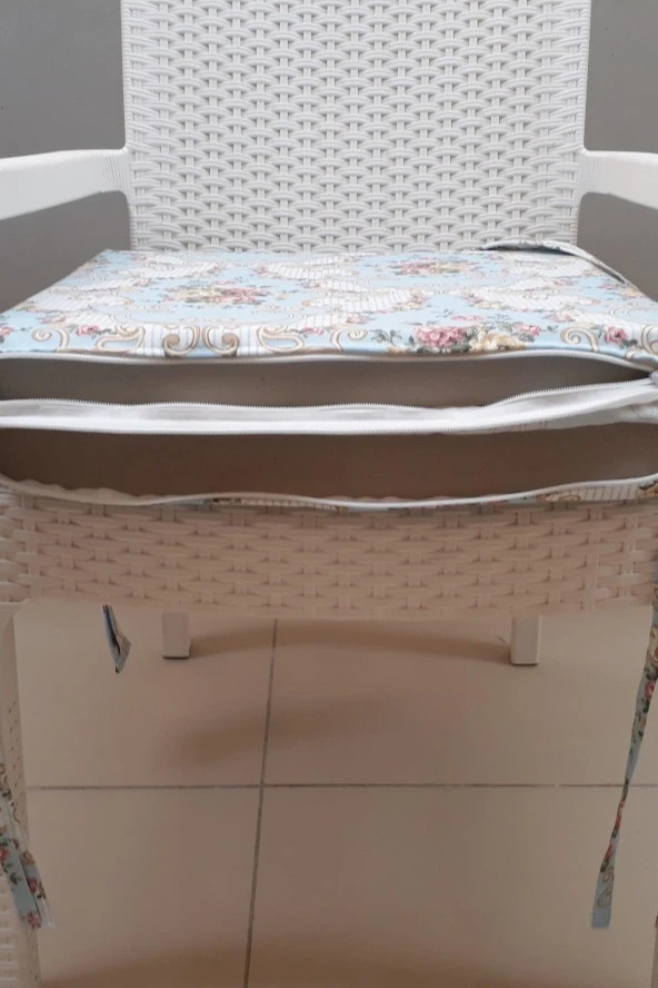 4 Adet Eli̇t Yüksek Arkali Mi̇nder Duck Bezi̇-32279-01 V4 | 4’lü Elit Yüksek Arkalı Sandalye Minderi – Duck Bezi, Fermuarlı - Resim 6