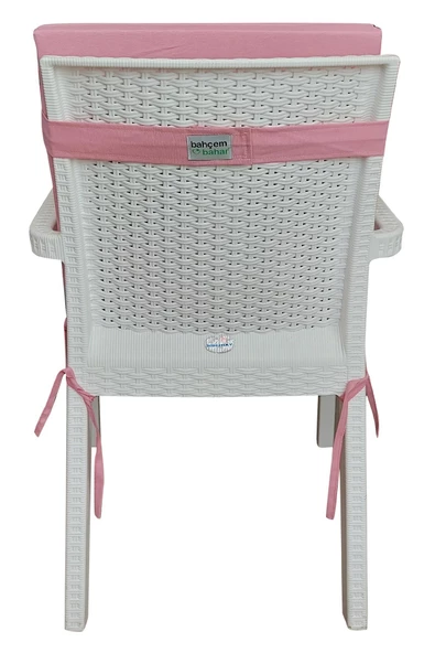 Mi̇rzade 6 Adet Eli̇t Yüksek Arkali Mi̇nder Duck Bezi̇-Eltm Prm Pembe | 6’lı Elit Yüksek Arkalı Sandalye Minderi – Duck Bezi, Fermuarlı - Resim 4