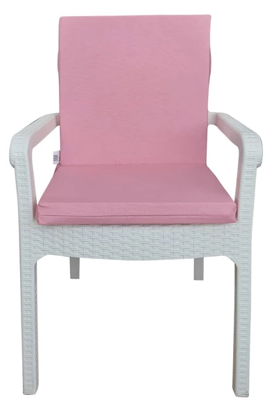 Mi̇rzade 6 Adet Eli̇t Yüksek Arkali Mi̇nder Duck Bezi̇-Eltm Prm Pembe | 6’lı Elit Yüksek Arkalı Sandalye Minderi – Duck Bezi, Fermuarlı ürün görseli