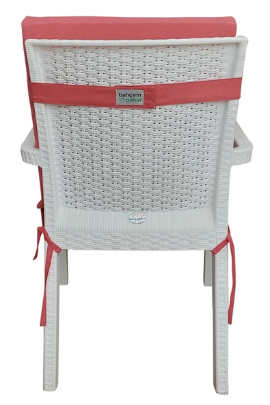 Mi̇rzade 6 Adet Eli̇t Yüksek Arkali Mi̇nder Duck Bezi̇-Gül Kurusu | 6’lı Elit Yüksek Arkalı Sandalye Minderi – Duck Bezi, Fermuarlı - Resim 4