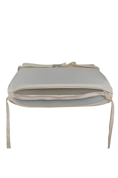 Mi̇rzade 6 Adet Eli̇t Yüksek Arkali Mi̇nder Duck Bezi̇-Eltm Prm Krem | 6’lı Elit Yüksek Arkalı Sandalye Minderi – Duck Bezi, Fermuarlı - Resim 6