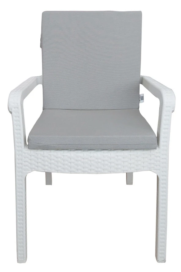 Mi̇rzade 6 Adet Eli̇t Yüksek Arkali Mi̇nder Duck Bezi̇-Açik Gri̇ | 6’lı Elit Yüksek Arkalı Sandalye Minderi – Duck Bezi, Fermuarlı ürün görseli