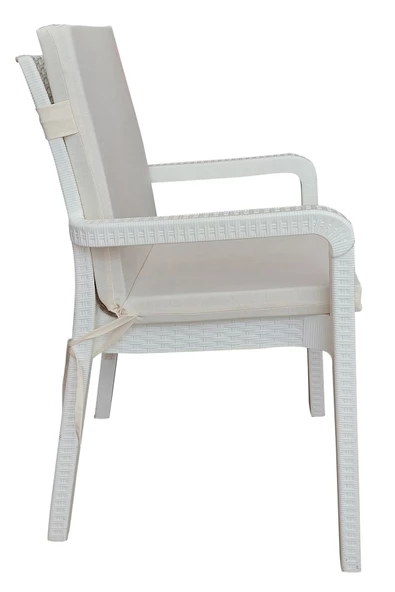 Mi̇rzade 6 Adet Eli̇t Yüksek Arkali Mi̇nder Duck Bezi̇-Eltm Prm Krem | 6’lı Elit Yüksek Arkalı Sandalye Minderi – Duck Bezi, Fermuarlı - Resim 3