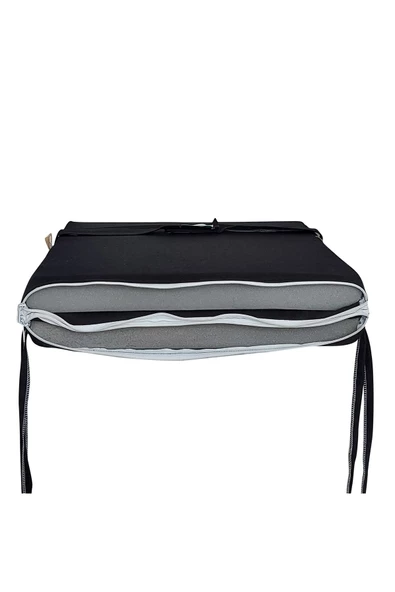 Mi̇rzade 6 Adet Eli̇t Yüksek Arkali Mi̇nder Duck Bezi̇-Si̇yah | 6’lı Elit Yüksek Arkalı Sandalye Minderi – Duck Bezi, Fermuarlı - Resim 6