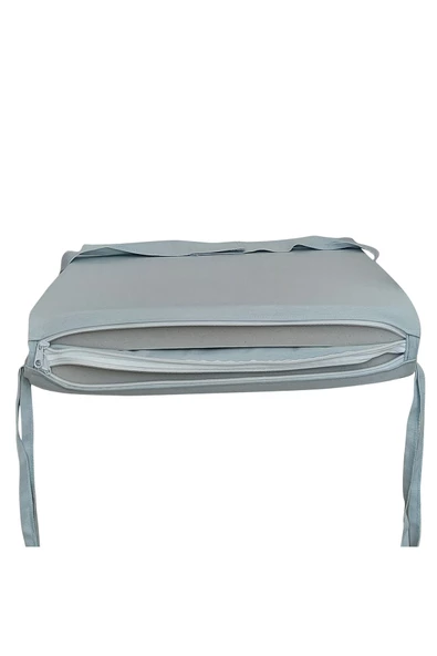 Mi̇rzade 6 Adet Eli̇t Yüksek Arkali Mi̇nder Duck Bezi̇-Buz Mavi̇ | 6’lı Elit Yüksek Arkalı Sandalye Minderi – Duck Bezi, Fermuarlı - Resim 6