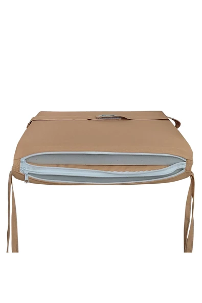 Mi̇rzade 6 Adet Eli̇t Yüksek Arkali Mi̇nder Duck Bezi̇-Cappuchi̇no | 6’lı Elit Yüksek Arkalı Sandalye Minderi – Duck Bezi, Fermuarlı - Resim 6