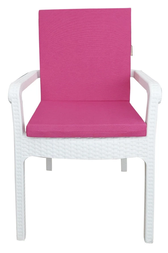 Mi̇rzade 6 Adet Eli̇t Yüksek Arkali Mi̇nder Duck Bezi̇-Fuşya | 6’lı Elit Yüksek Arkalı Sandalye Minderi – Duck Bezi, Fermuarlı ürün görseli