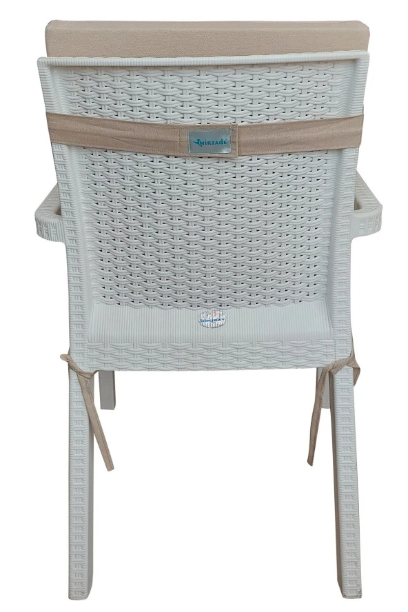 Mi̇rzade 6 Adet Eli̇t Yüksek Arkali Mi̇nder Duck Bezi̇-Cappuchi̇no | 6’lı Elit Yüksek Arkalı Sandalye Minderi – Duck Bezi, Fermuarlı - Resim 4