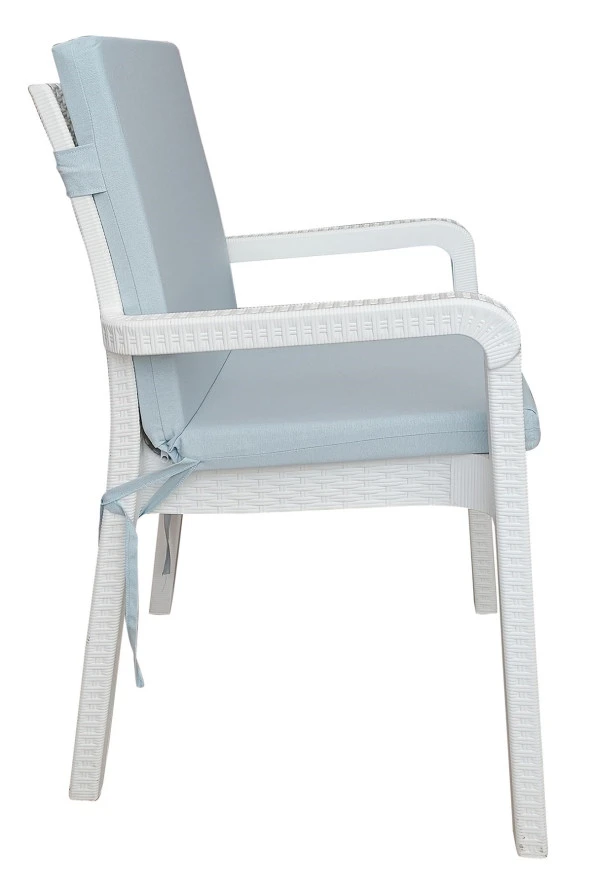 Mi̇rzade 6 Adet Eli̇t Yüksek Arkali Mi̇nder Duck Bezi̇-Buz Mavi̇ | 6’lı Elit Yüksek Arkalı Sandalye Minderi – Duck Bezi, Fermuarlı - Resim 3