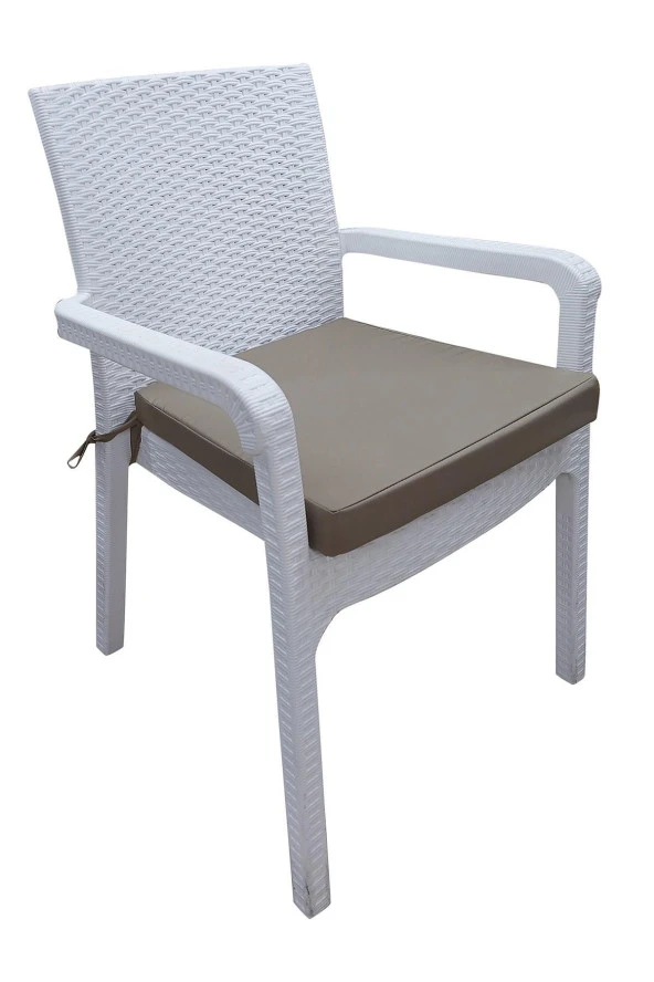 Mi̇rzade 4 Adet Hera Si̇esta Mi̇nderi̇ Su Geçi̇rmez Kumaş 5 Cm Gri̇ Sünger-Taba | 4’lü Su Geçirmez Hera Siesta Minderi – Fermuarlı - 2