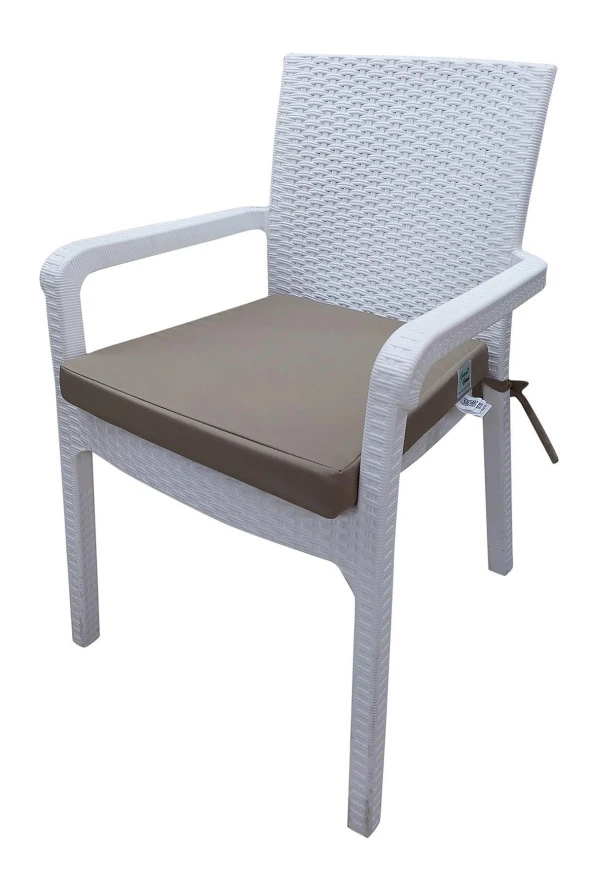 Mi̇rzade 4 Adet Hera Si̇esta Mi̇nderi̇ Su Geçi̇rmez Kumaş 5 Cm Gri̇ Sünger-Taba | 4’lü Su Geçirmez Hera Siesta Minderi – Fermuarlı - 3