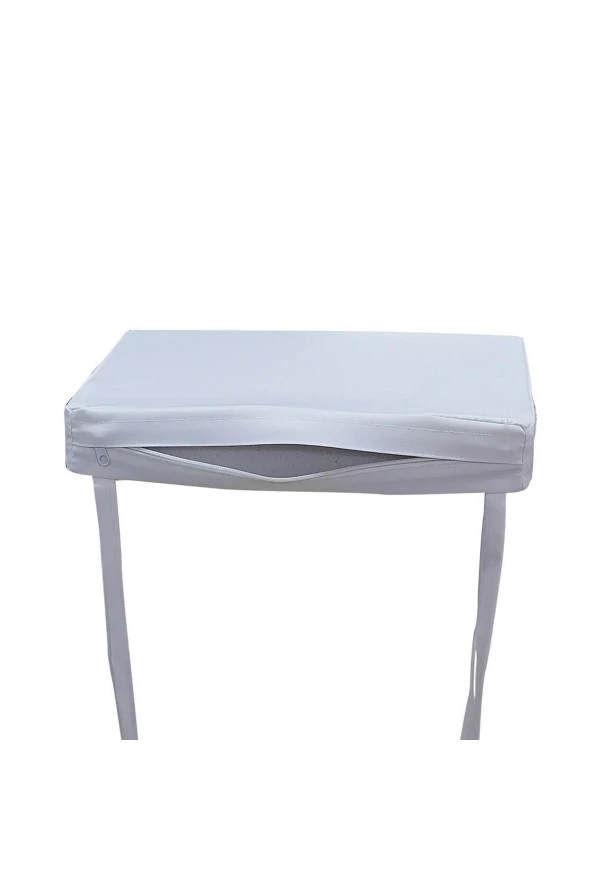 Mi̇rzade 4 Adet Hera Si̇esta Mi̇nderi̇ Su Geçi̇rmez Kumaş 5 Cm Gri̇ Sünger-Beyaz | 4’lü Su Geçirmez Hera Siesta Minderi – Fermuarlı - Resim 4