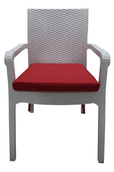 Mi̇rzade 4 Adet Hera Si̇esta Mi̇nderi̇ Su Geçi̇rmez Kumaş 5 Cm Gri̇ Sünger-Kirmizi | 4’lü Su Geçirmez Hera Siesta Minderi – Fermuarlı ürün görseli