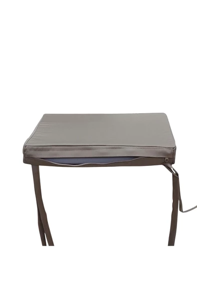 Mi̇rzade 4 Adet Hera Si̇esta Mi̇nder Su Geçi̇rmez Kumaş 5 Cm Gri̇ Sünger-A.Bej | 4’lü Su Geçirmez Hera Siesta Minderi – Fermuarlı - Resim 4