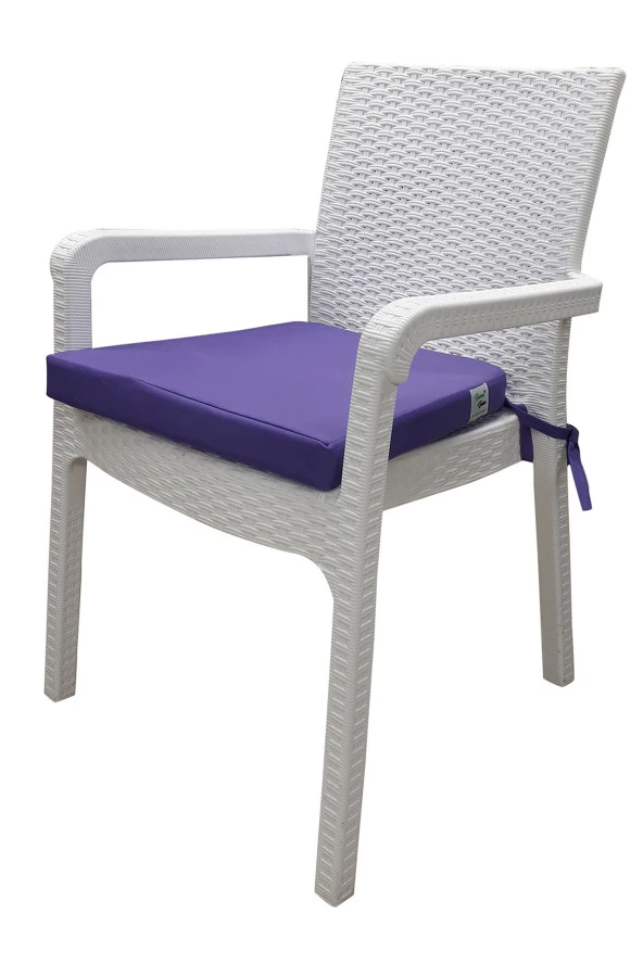 Mi̇rzade 6 Adet Hera Si̇esta Mi̇nder Su Geçi̇rmez Kumaş 5 Cm Gri̇ Sünger-Mor | 6’lı Su Geçirmez Hera Siesta Minderi – Fermuarlı - Resim 3