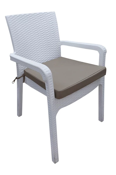 Mi̇rzade 6 Adet Hera Si̇esta Mi̇nderi̇ Su Geçi̇rmez Kumaş 5 Cm Gri̇ Sünger-Taba | 6’lı Su Geçirmez Hera Siesta Minderi – Fermuarlı - Resim 2