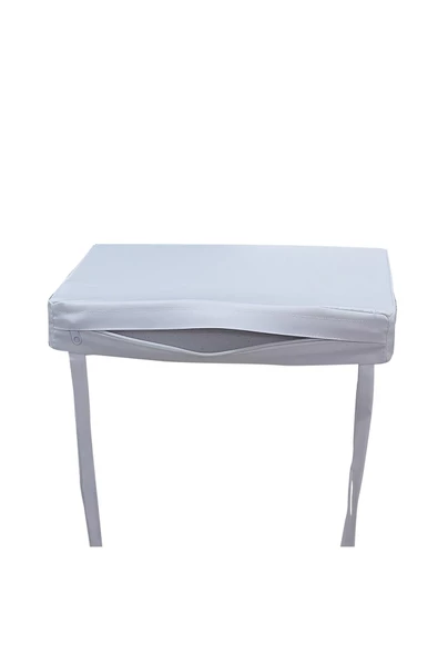 Mi̇rzade 6 Adet Hera Si̇esta Mi̇nderi̇ Su Geçi̇rmez Kumaş 5 Cm Gri̇ Sünger-Beyaz | 6’lı Su Geçirmez Hera Siesta Minderi – Fermuarlı - Resim 4