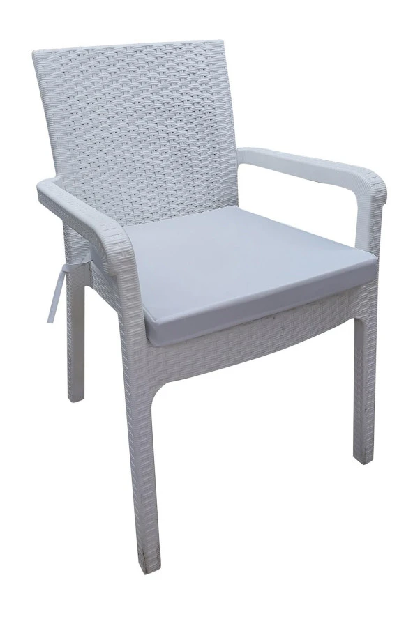 Mi̇rzade 6 Adet Hera Si̇esta Mi̇nderi̇ Su Geçi̇rmez Kumaş 5 Cm Gri̇ Sünger-Beyaz | 6’lı Su Geçirmez Hera Siesta Minderi – Fermuarlı - Resim 2