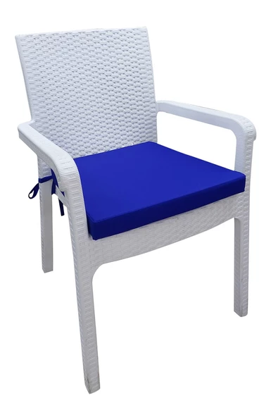 Mi̇rzade 6 Adet Hera Si̇esta  Mi̇nder Su Geçi̇rmez Kumaş 5 Cm Gri̇ Sünger-Saksmavi̇ | 6’lı Su Geçirmez Hera Siesta Minderi – Fermuarlı - Resim 2