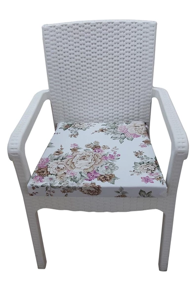 Mi̇rzade6 Adet Duck Bezi Rattan Minderi-Taç 32411-01 | 6’lı Duck Bezi Rattan Minder – Fermuarlı - Resim 2