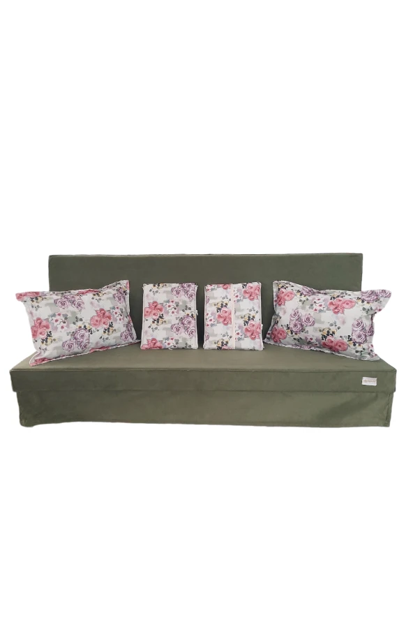 MİRZADE SİLİNEBİLİR TAY TÜYÜ KUMAŞ TENTESİZ 28 DNS SÜNGER  SALINCAK MİNDERİ-slsm tay tüyü koyu yeşil kombin ürün görseli