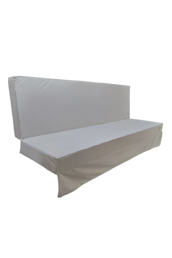 MİRZADE SİLİNEBİLİR KADİFE KUMAŞ TENTESİZ 28 DNS SÜNGER  SALINCAK MİNDERİ-slsm kadife krem 00001 - Resim 4