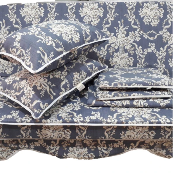 MİRZADE ELİT SALINCAK MİNDERİ TAÇ SU İTİCİ KUMAŞ GRİ SÜNGER FERMUARLI KOMPLE SET-33278-03 - Resim 2